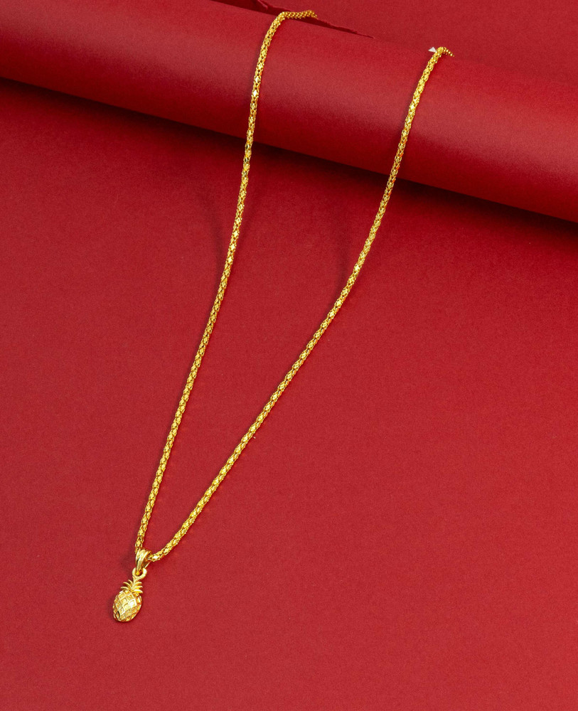 Dency Designer and Stylish Gold necklace Chain For Women and Girls Cubic Zirconia Gold plated Plated Brass Necklace Price in India Buy Dency Designer and Stylish Gold necklace Chain For Women and