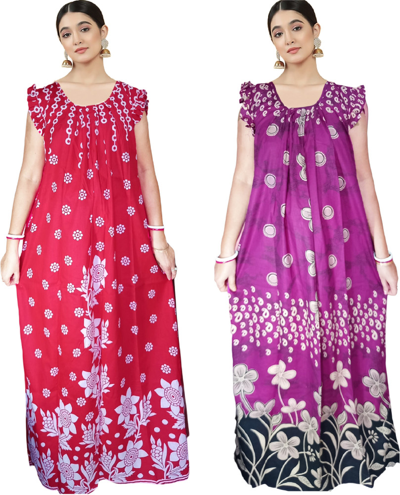 Sarkar garments Women Nighty - Buy Sarkar garments Women Nighty Online at  Best Prices in India | Flipkart.com