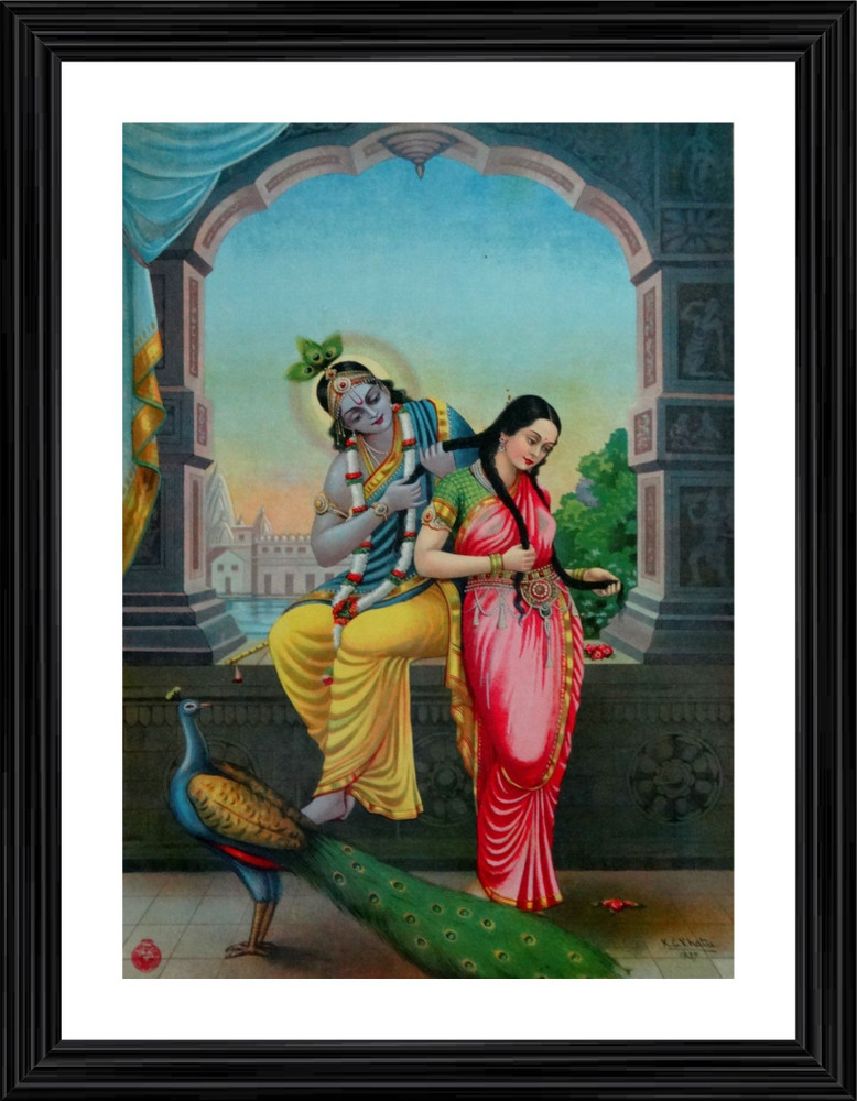 Radha Ravi Lord Krishna Paintings Ravi Varma