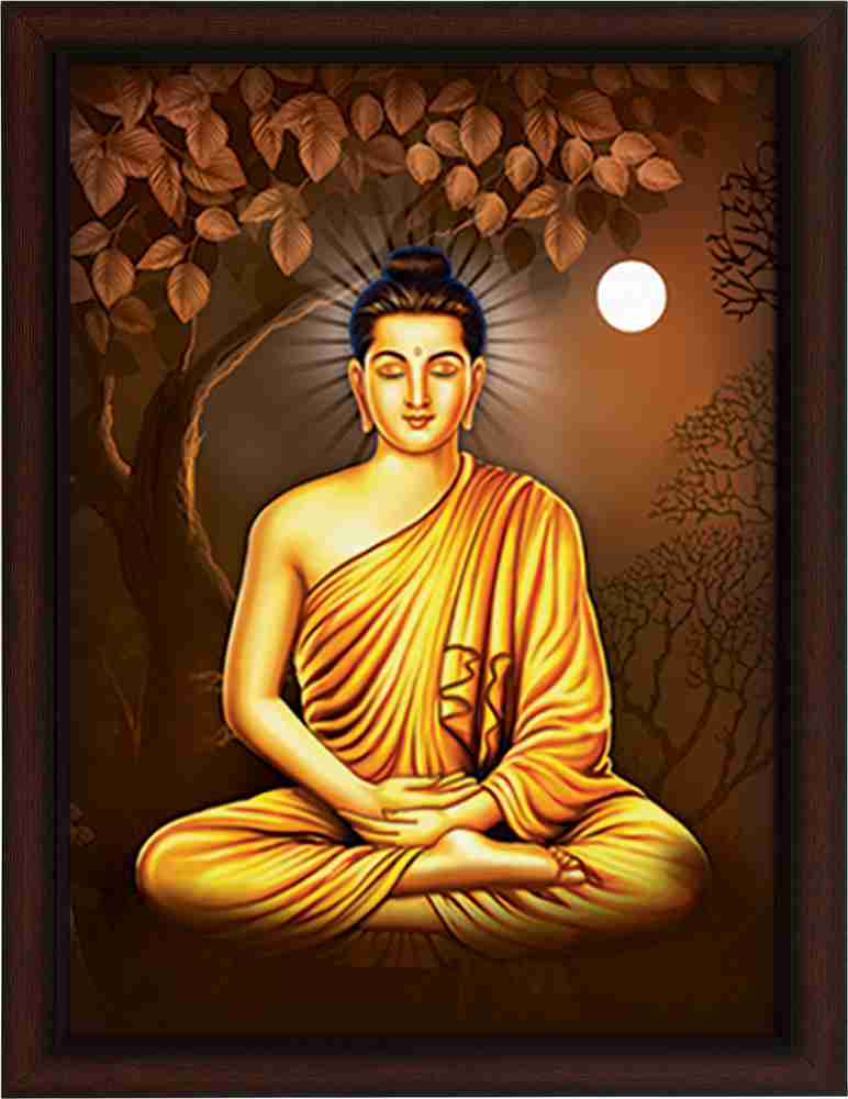 Masstone Golden Meditating Buddha UV Matt Textured Effect Framed HD Digital Reprint 11 inch x 14 inch Painting Price in India Buy Masstone Golden Meditating Buddha UV Matt Textured Effect Framed