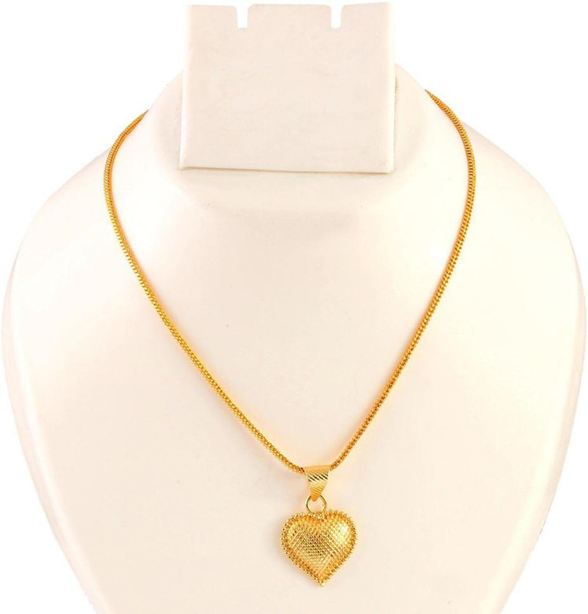 Jewar Mandi JewarHaat Pendant Pan Heart Dil Locket Chain Gold Plated Net Jaali Jewelry Gold plated Brass Locket Price in India Buy Jewar Mandi JewarHaat Pendant Pan Heart Dil Locket Chain Gold Plated