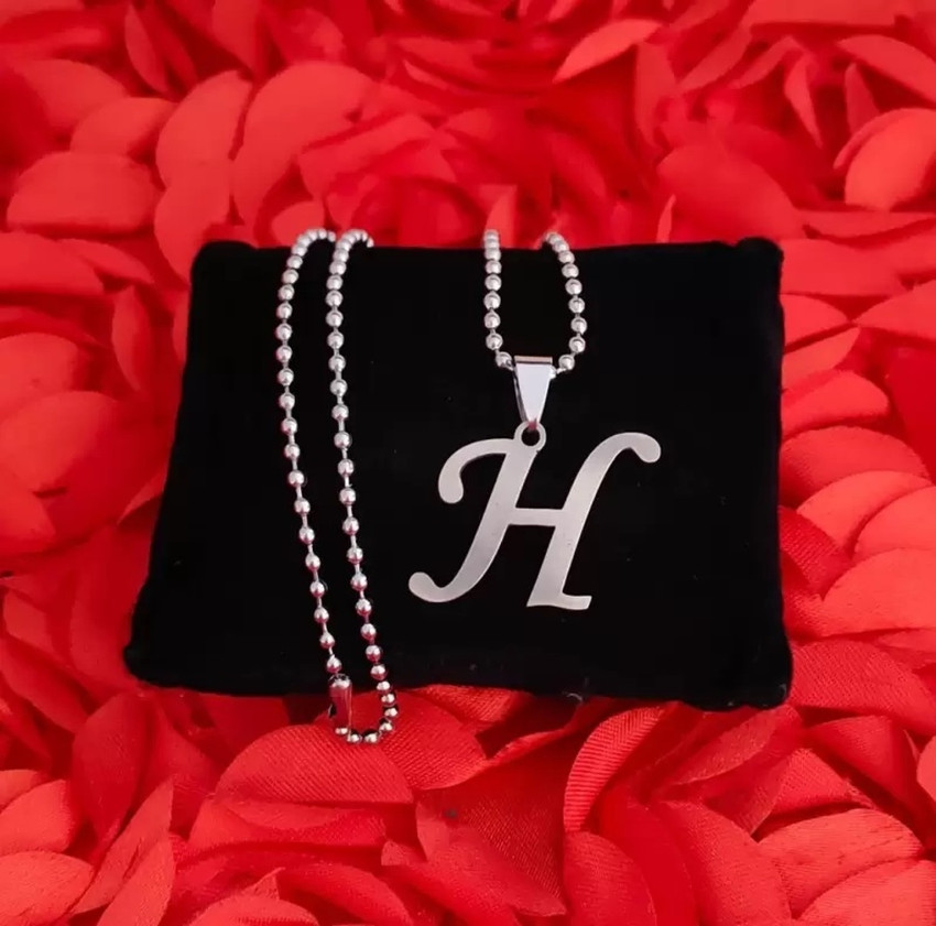 vs unique collections Silver Name English Alphabet H Letter Pendant Locket Necklace With Ball Chain Silver Stainless Steel Locket Price in India Buy vs unique collections Silver Name English Alphabet ...