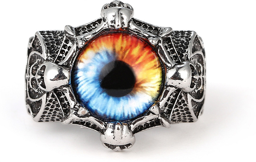 Syfer Dragons Eye Ring Devil Eye Ring Eye Ring Evil Eye Ring Adjustable Unisex Ring Stainless Steel Silver Plated Ring Price in India Buy Syfer Dragons Eye Ring Devil Eye Ring