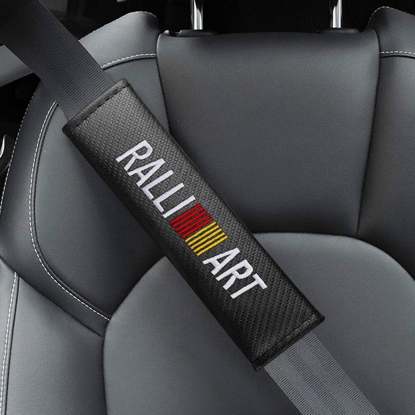 SEMAPHORE 2Pcs Seat Belts Covers Padding Carbon Fiber Raliart For 