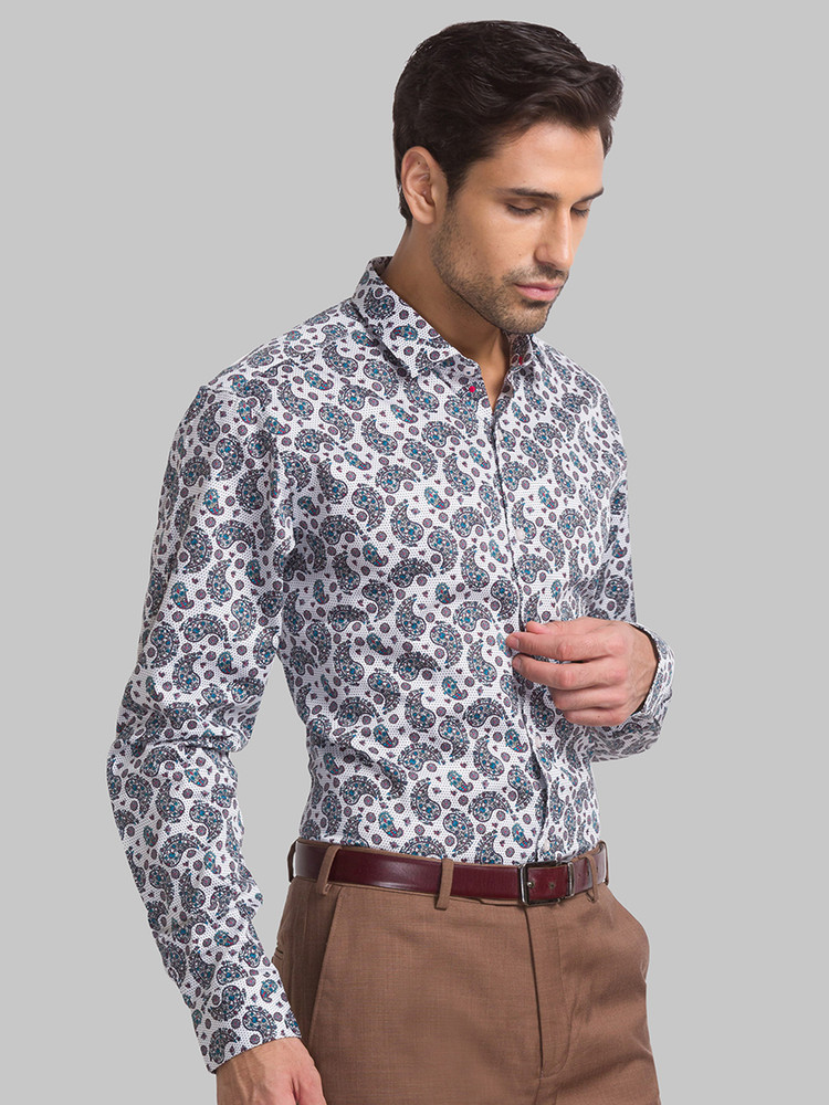 Raymond Men Printed Formal White Shirt - Buy Raymond Men Printed Formal  White Shirt Online at Best Prices in India | Flipkart.com