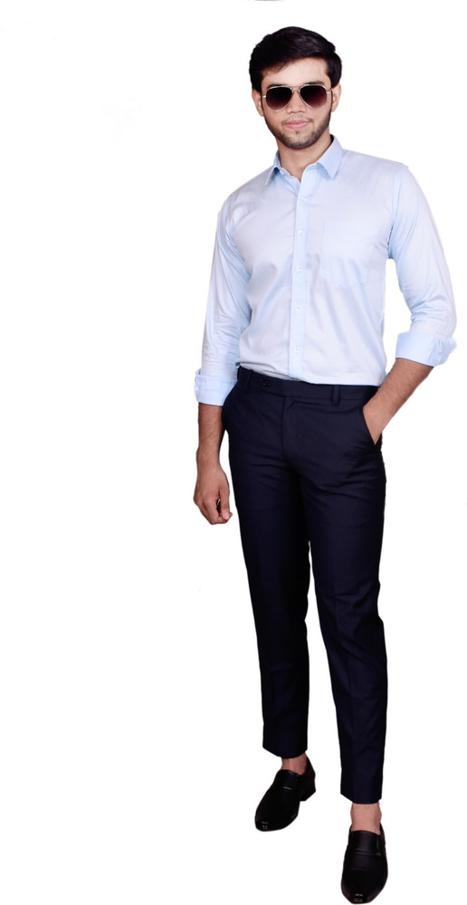 VIP STYLE Men Solid Formal Blue Shirt - Buy VIP STYLE Men Solid Formal Blue  Shirt Online at Best Prices in India | Flipkart.com