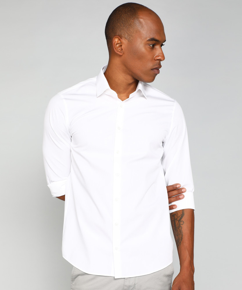 Calvin Klein Jeans Men Self Design Casual White Shirt Buy Calvin Klein Jeans Men Self Design Casual White Shirt Online at Best Prices in India Flipkart