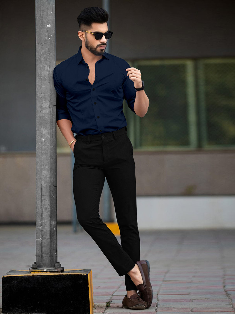 Dark Blue Formal Pant Matching Shirt Formal Blue Shirt