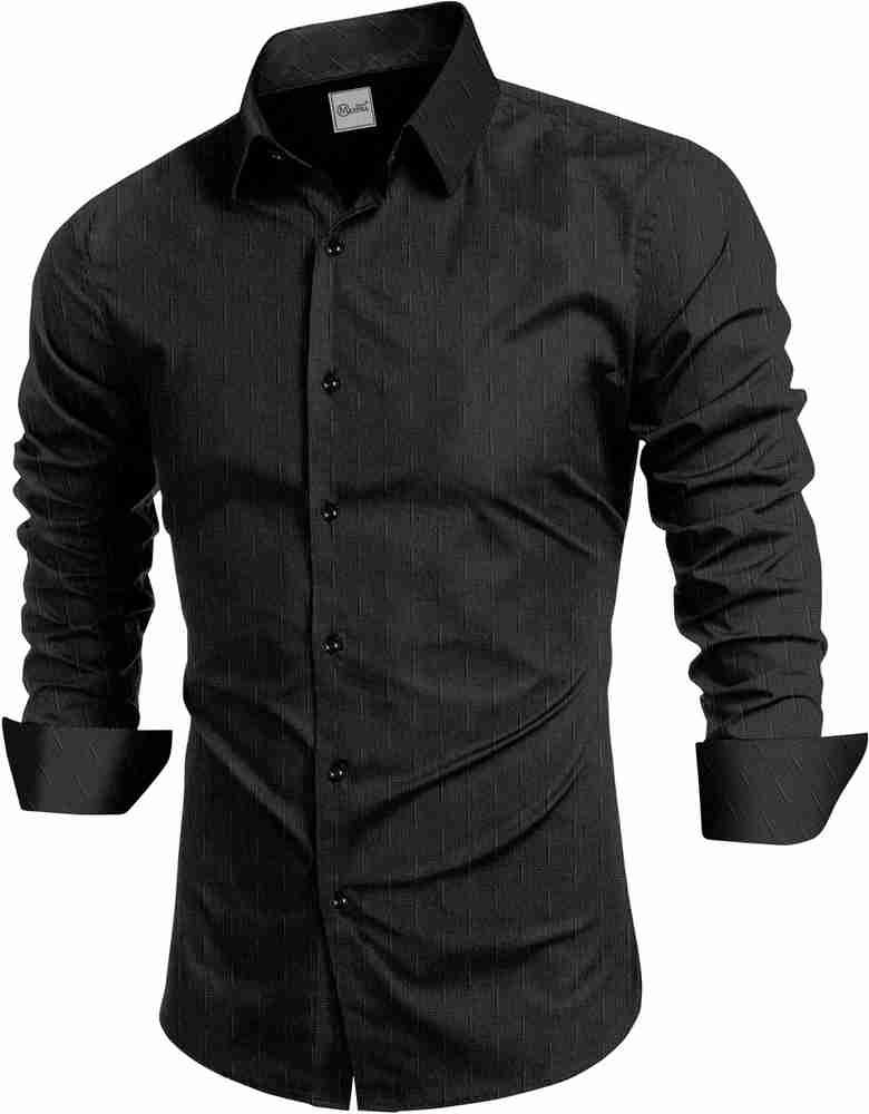 MAYPRA Men Self Design Casual Black Shirt - Buy MAYPRA Men Self 