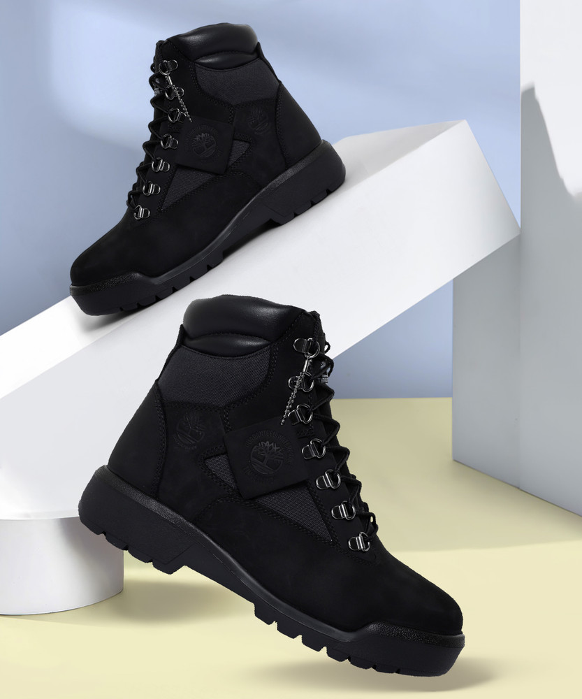 timberland black high tops