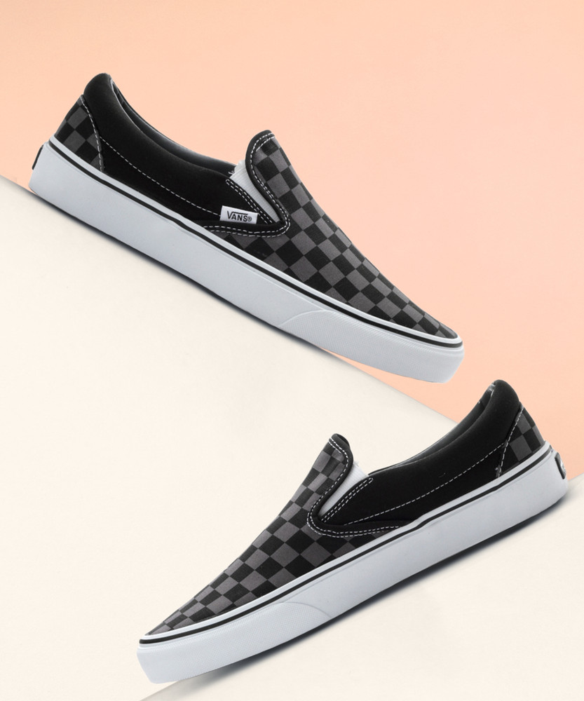 VANS Classic Slip-On Loafers For Men - Buy (Checkerboard) Black 