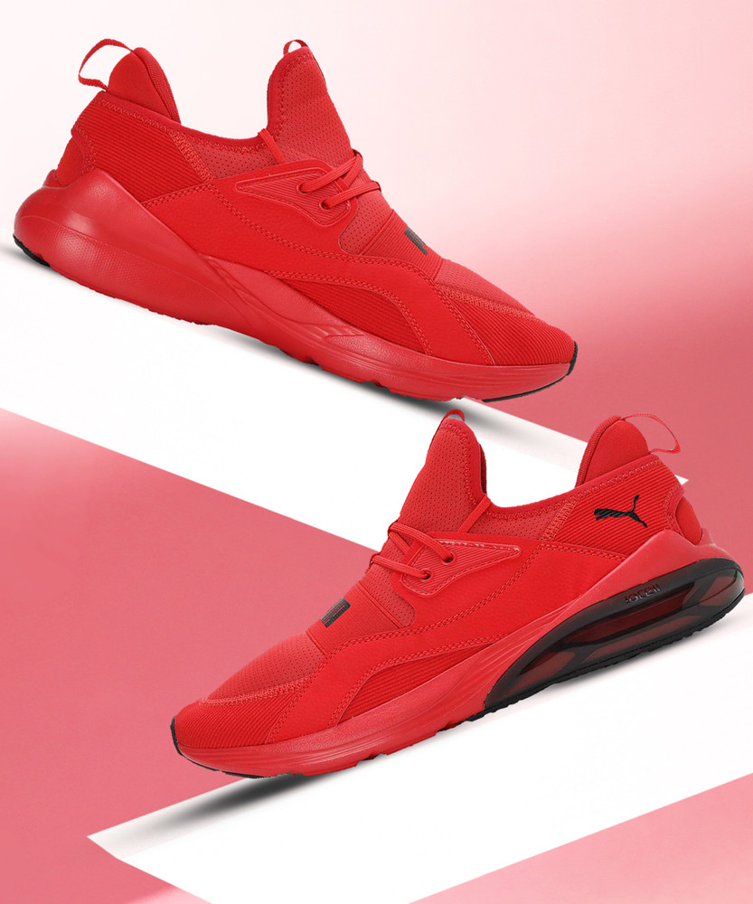 puma red colour shoes