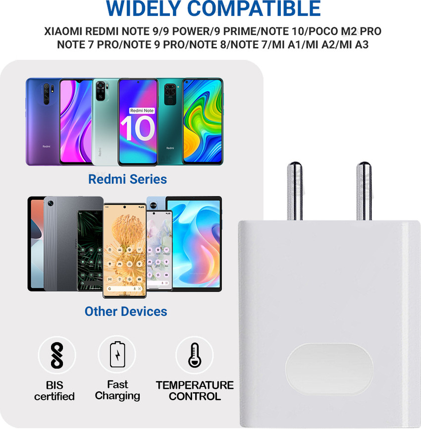 Mobile Charger Redmi 9t Charger Watt 18 Watt Fast Charging Redmi
