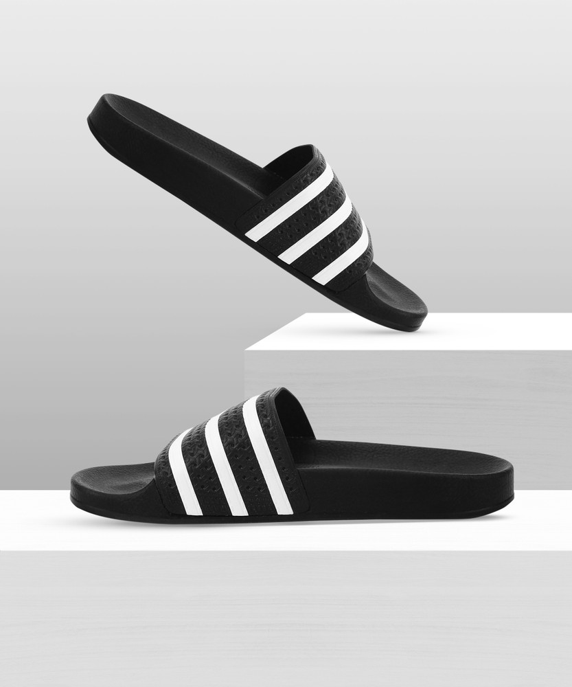 black adidas sliders mens