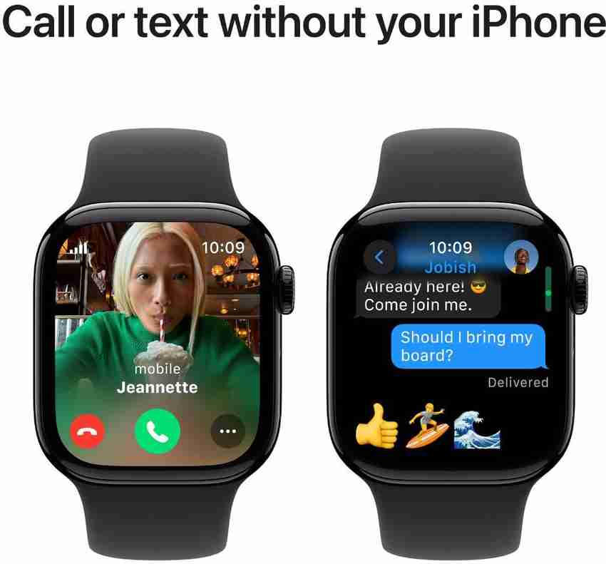Apple Watch Series 10 GPS 42mm Jet Black Aluminium with Sport Band 