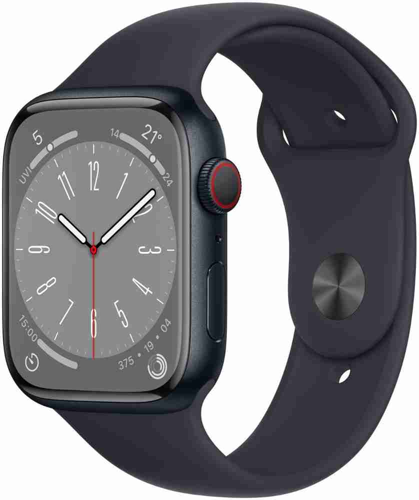Apple Watch Series 8, 45mm GPS + Cellular ECG app, Temperature 