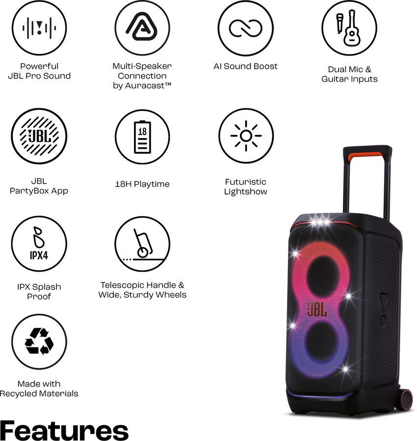 Jbl Partybox 310 Jbl Charger Box GO SOLID! Power Cable Compatible