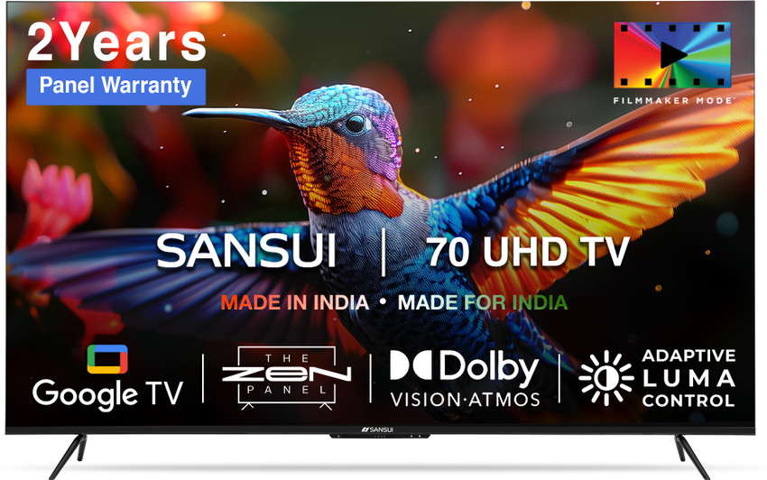 Sansui 178 cm (70 inch) Ultra HD (4K) LED Smart Google TV with Zen  