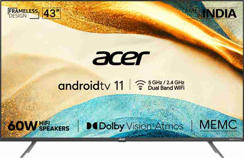 Acer 109 cm (43 inch) Ultra HD (4K) LED Smart Android TV Acer 109 cm (43 inch) Ultra HD (4K) LED Smart Android TV