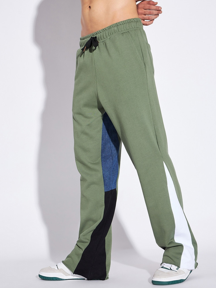 BOOT-CUT TRACK PANTS （Black Boot-Cut Track Pants by NEEDLES