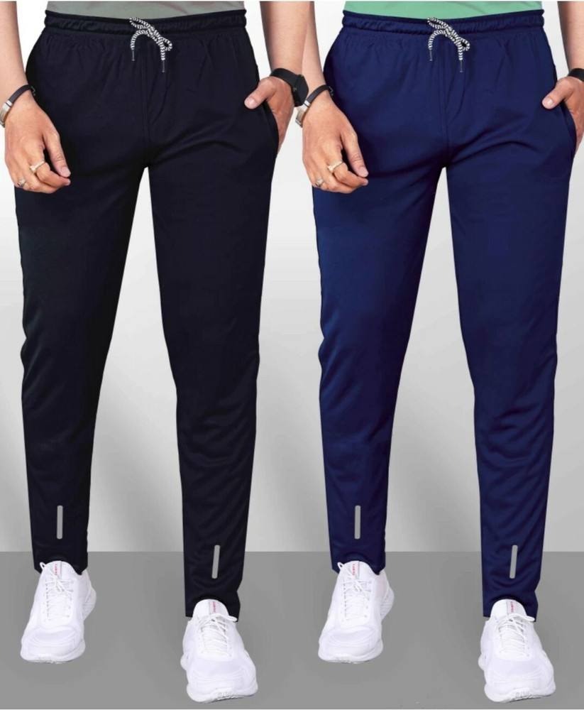 RUSKSUN Solid Men Black, Dark Blue Track Pants - Buy RUSKSUN Solid Men Black,  Dark Blue Track Pants Online at Best Prices in India | Flipkart.com