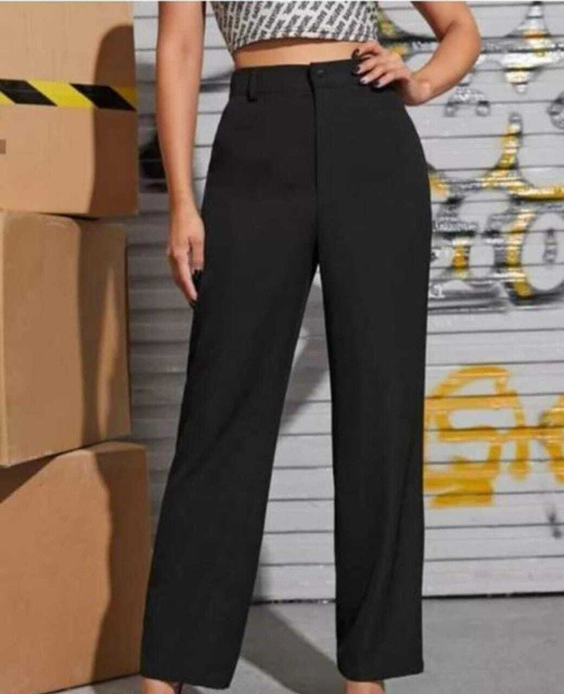 shama silk Regular Fit Women Black Trousers - Buy shama silk Regular Fit  Women Black Trousers Online at Best Prices in India | Flipkart.com