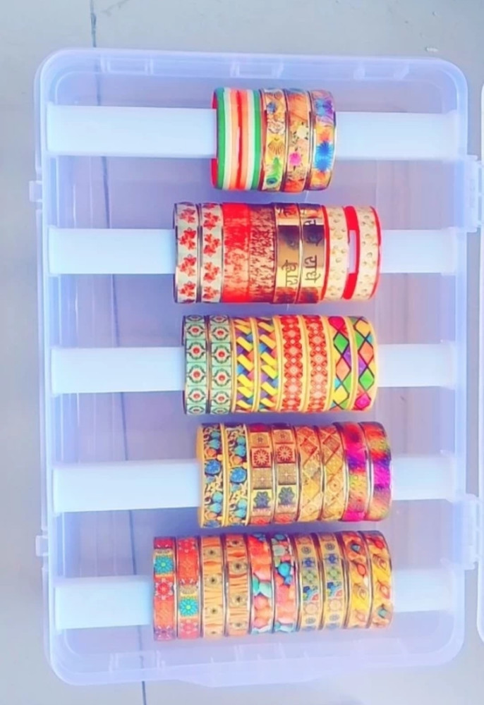 TM EXPO 5 ROD PLASTIC BANGLE BOX keep your bracelets stored away safely. safe from dust falls getting lost. Vanity Box Price in India Buy TM EXPO 5 ROD PLASTIC