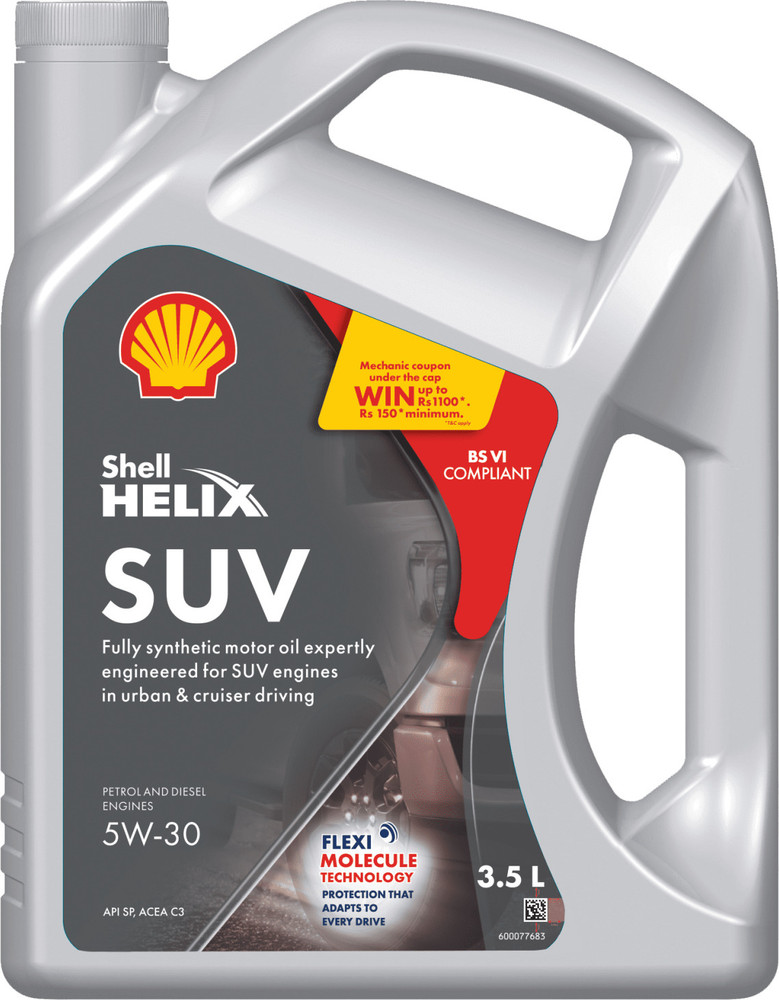 Shell Helix SUV 5W-30 API SN, ACEA C3 Full-Synthetic Engine Oil 