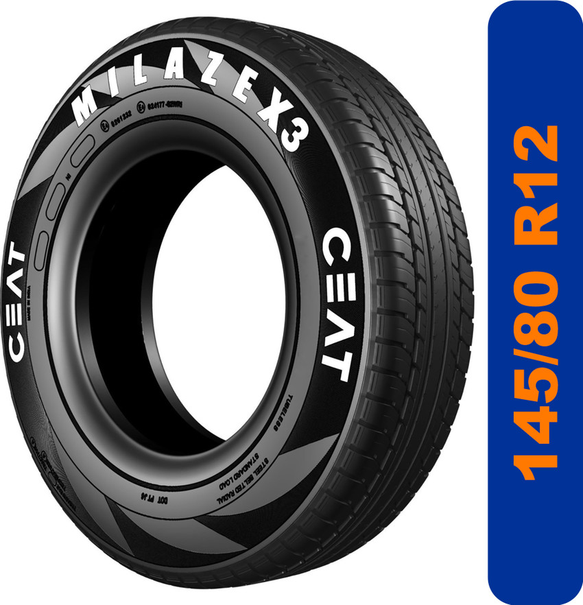 CEAT 145/80R12 MILAZE X3 74T 4 Wheeler Tyre Price in India - Buy 