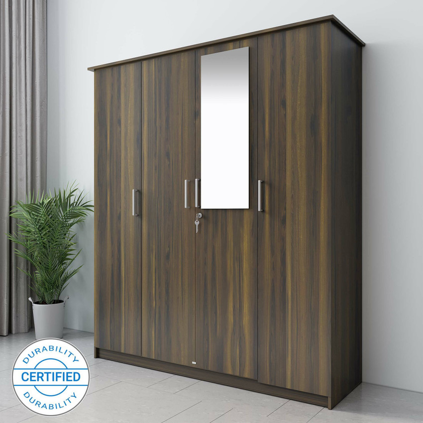 Flipkart Perfect Homes Julian Engineered Wood 4 Door Wardrobe Price in India Buy Flipkart Perfect Homes Julian Engineered Wood 4 Door Wardrobe online at Flipkart