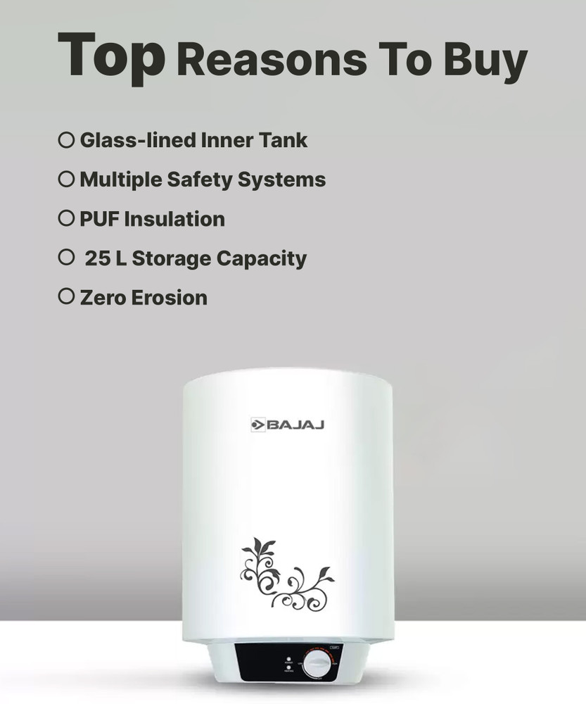 Storage Water Heater Calenta 25l Buy BAJAJ Calenta Digi 25 Litre