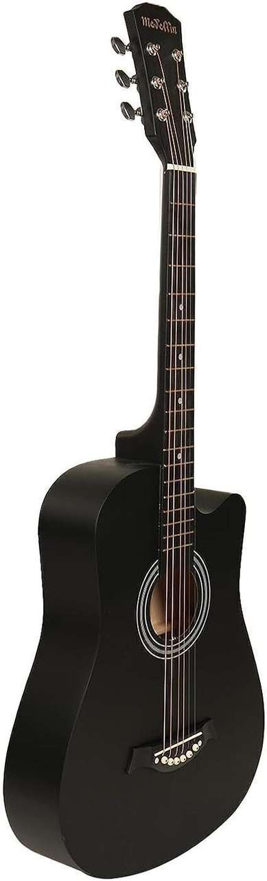 Medellin 38” Matt Black Acoustic Guitar - Image 8