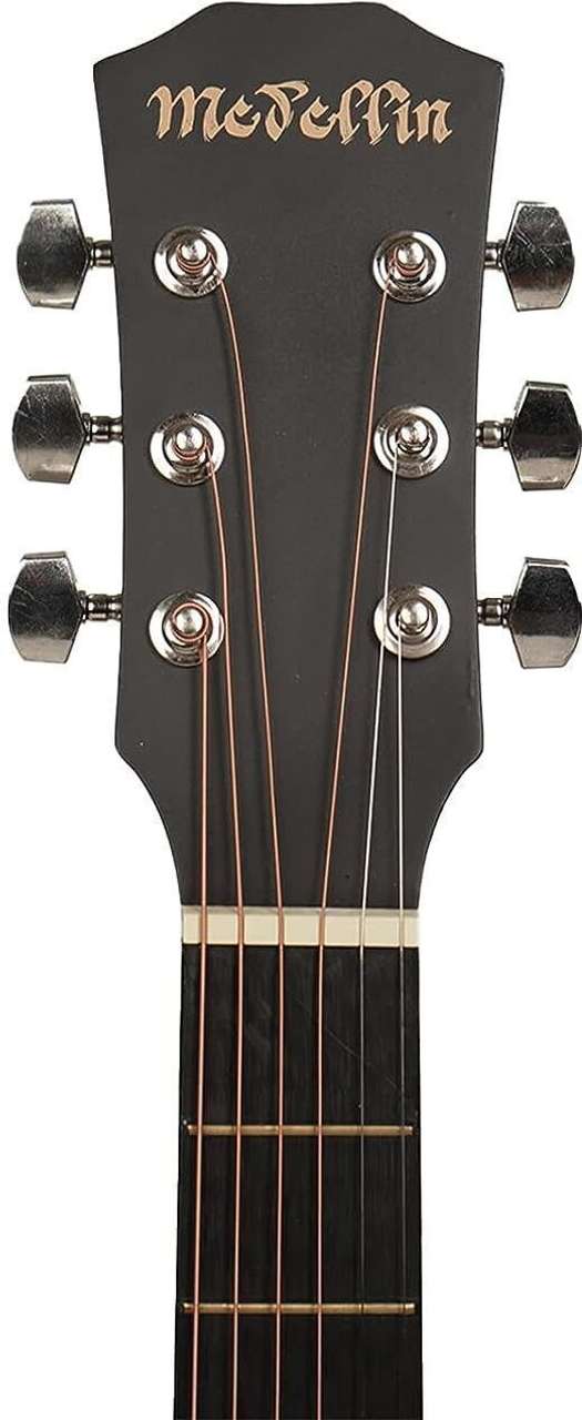 Medellin 38” Matt Black Acoustic Guitar - Image 9