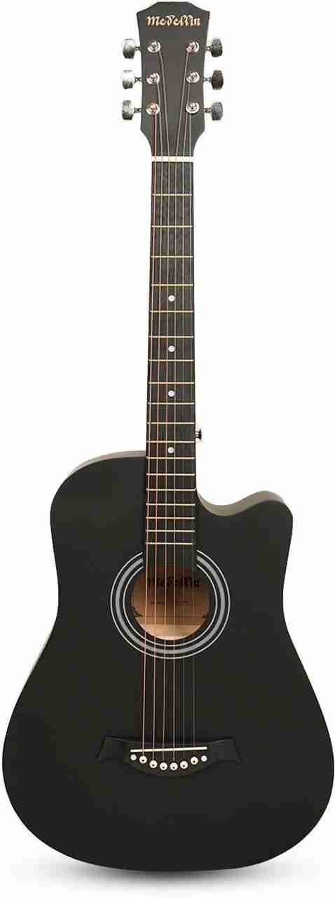 Medellin 38” Matt Black Acoustic Guitar - Image 6