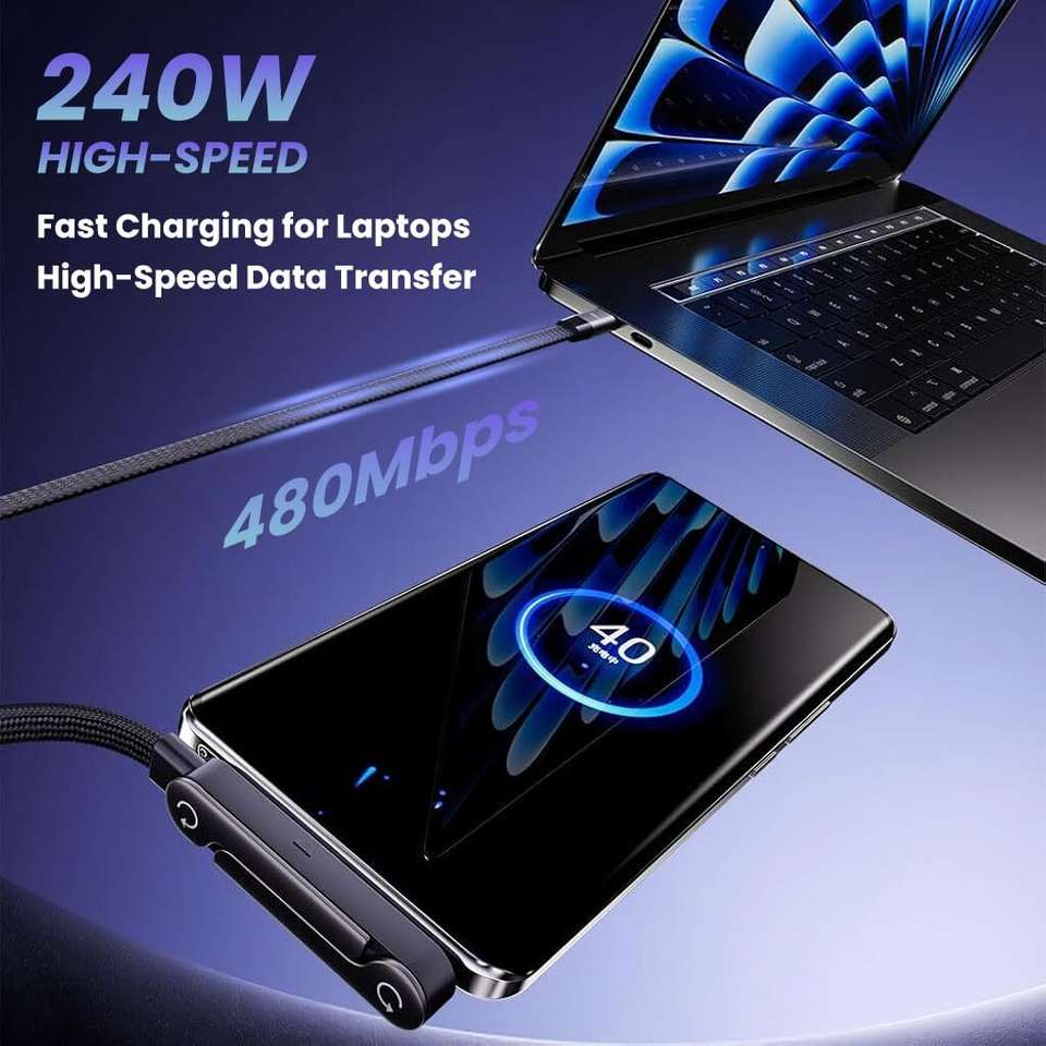 Kapish USB Type C to C 240W Fast Charging Cable - Image 6
