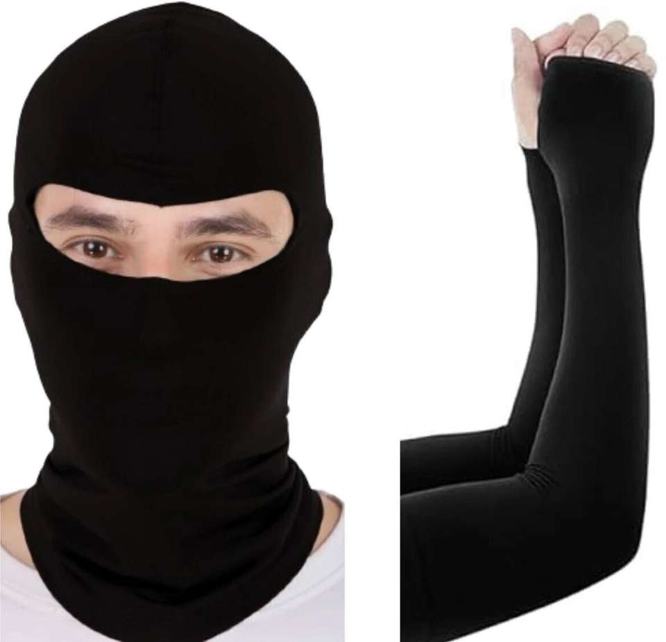 JUST JUNKIES Black Bike Face Mask for Men - Image 5