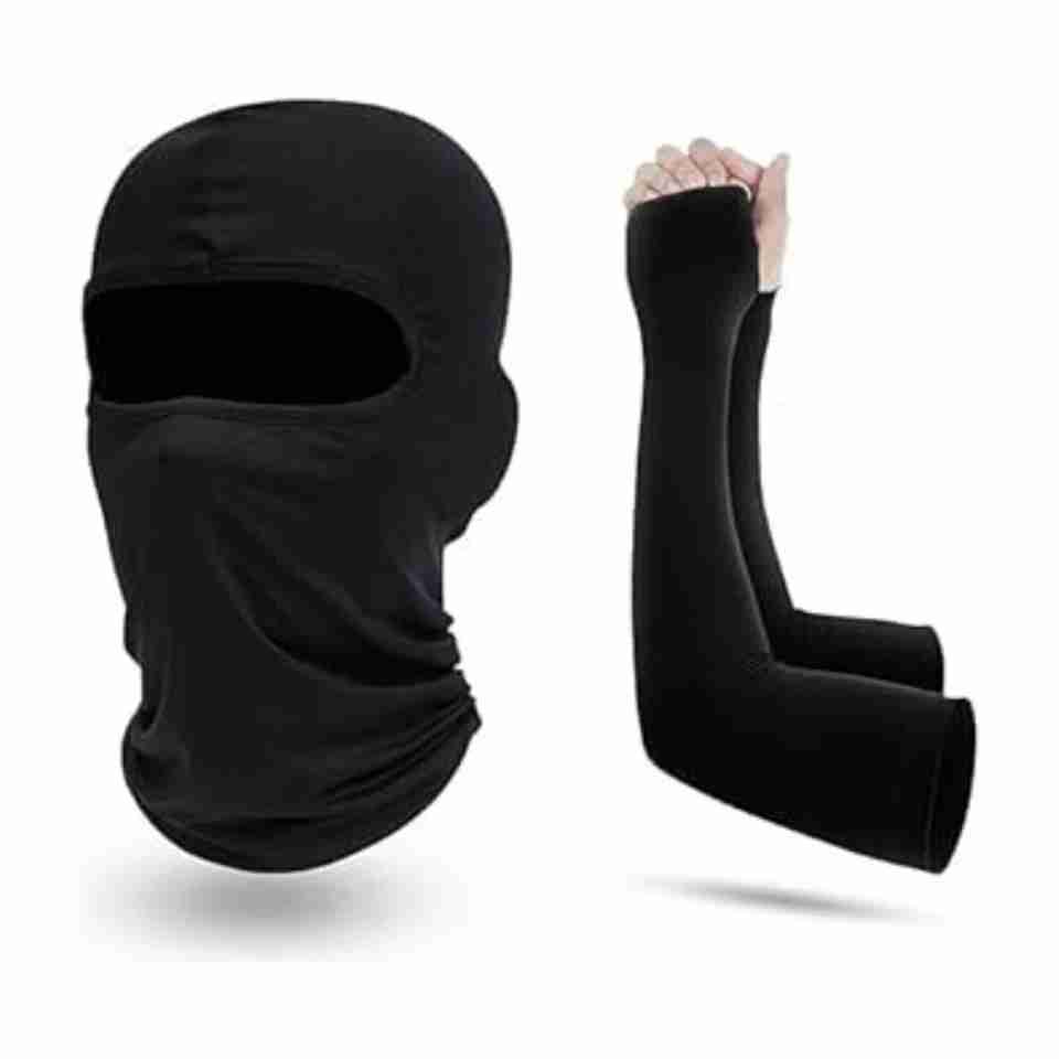 JUST JUNKIES Black Bike Face Mask for Men - Image 4