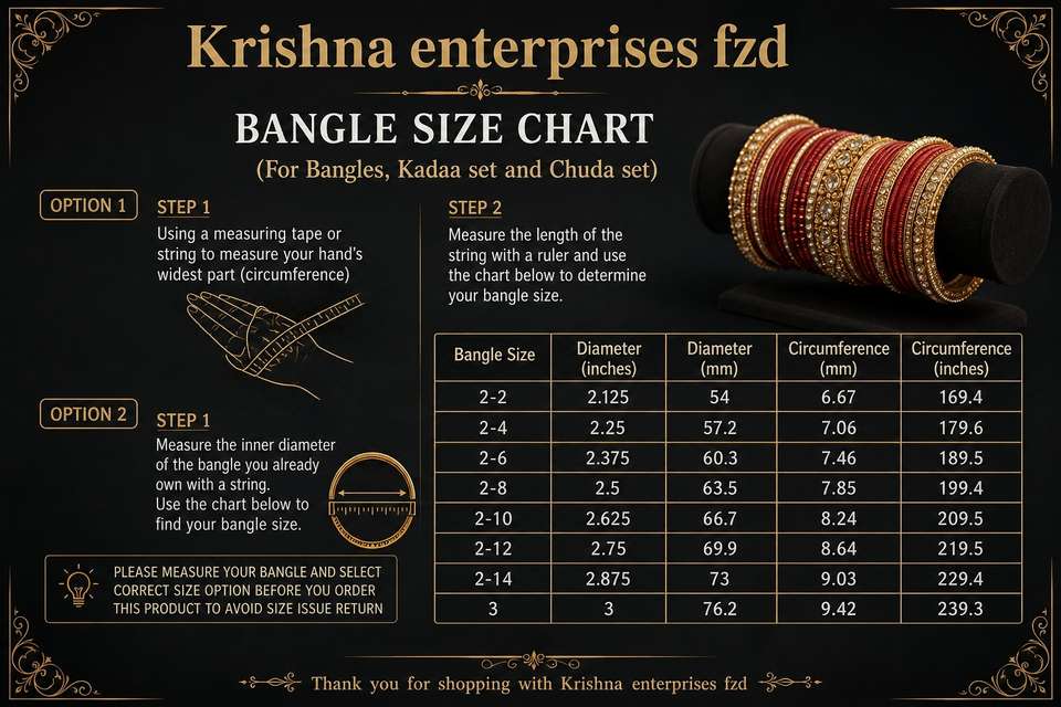 Kashmiri Ghughru Glass Bangle Set - Image 7