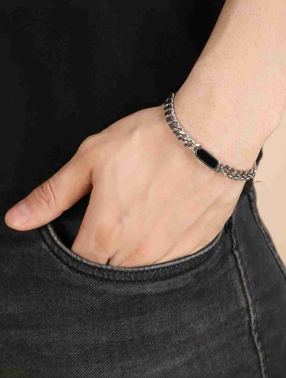 Thrillz Silver Coated Stainless Steel Bracelet - Image 6