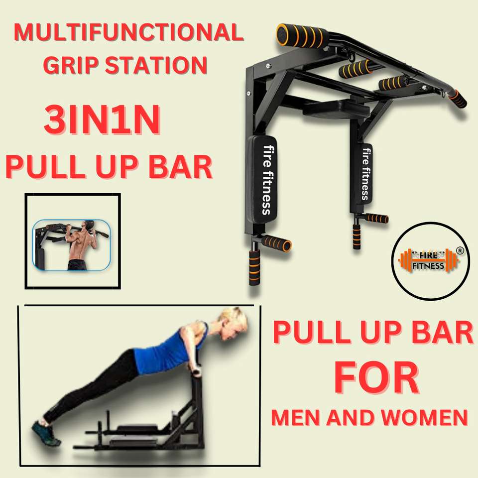 FIRE FITNESS 3in1 Wall Mount Pull Up Bar - Image 9