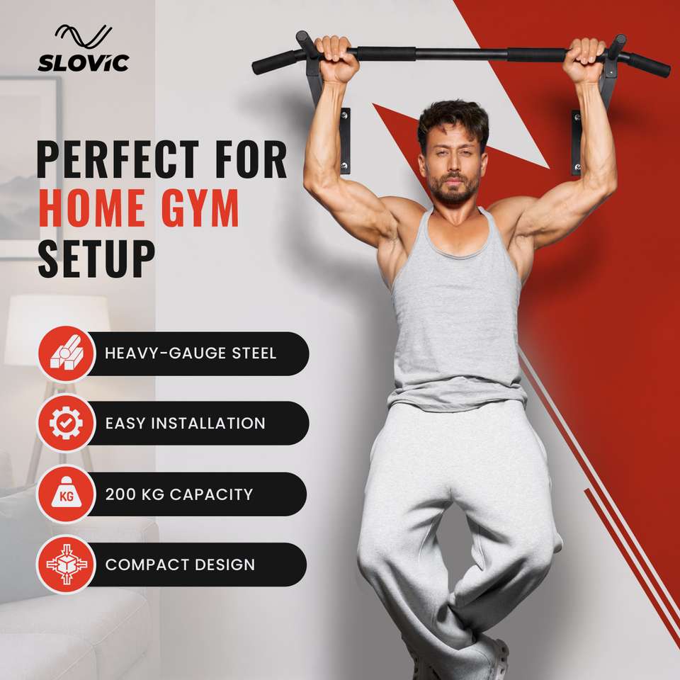 SLOVIC Home Workout Wall Mount Pull-Up Bar - Image 7