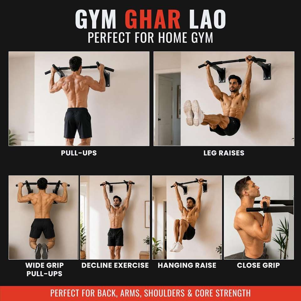SLOVIC Home Workout Wall Mount Pull-Up Bar - Image 9
