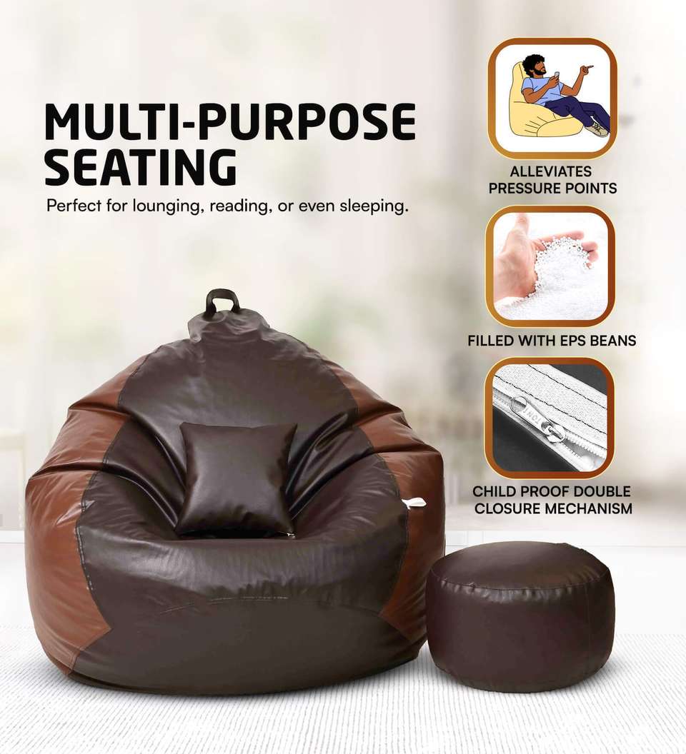 Mintwud 4XL Squivo Leatherette Bean Bag - Image 8