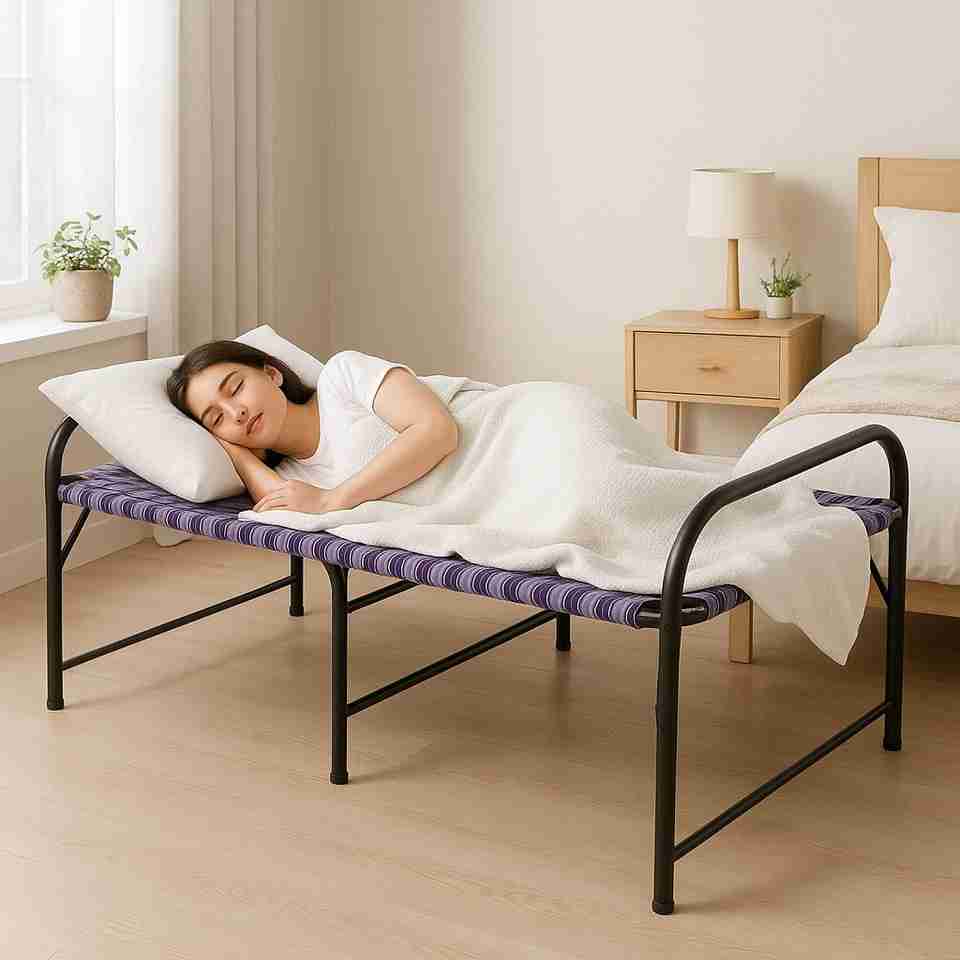 SAQLAINI Heavy Duty Metal Folding Bed 70x70cm - Image 6