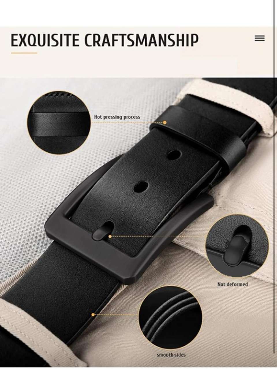ShopGlobal Men Multicolor Leather Belt - Image 6