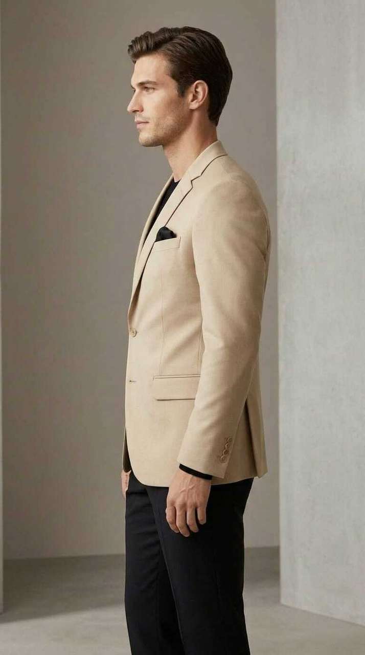 ASTHETIC Men's Solid Single Breasted Blazer - Image 9