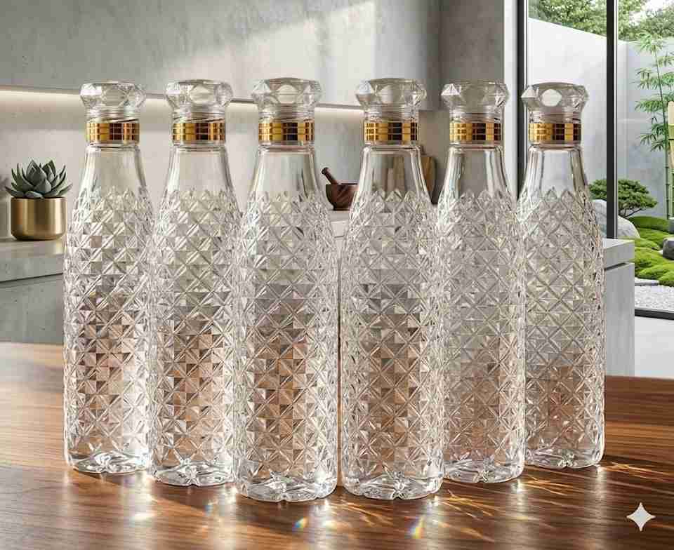 STARDOT 6pc 1000 ml Plastic Water Bottle Pack of 6 - Image 8