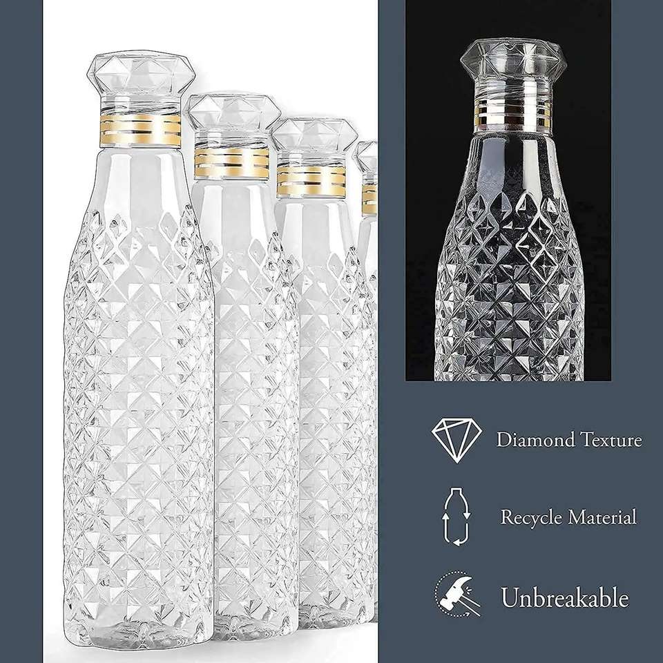 STARDOT 6pc 1000 ml Plastic Water Bottle Pack of 6 - Image 9
