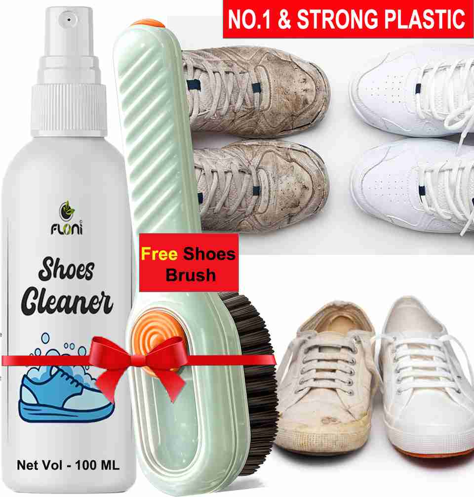 floni Shoe Cleaner Liquid with Free Cleaning Brush Combo Cleaner ...more - Image 6