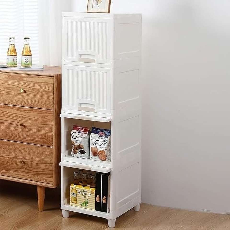 MECHON 4-Tier Foldable Plastic Cupboard - Image 7